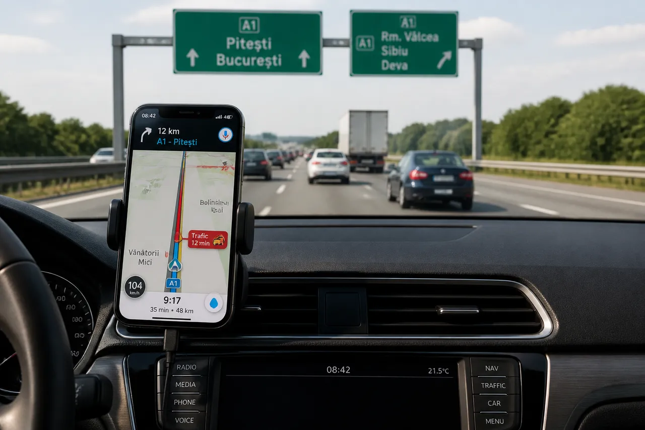 aplicație navigație trafic autostradă A1 Waze