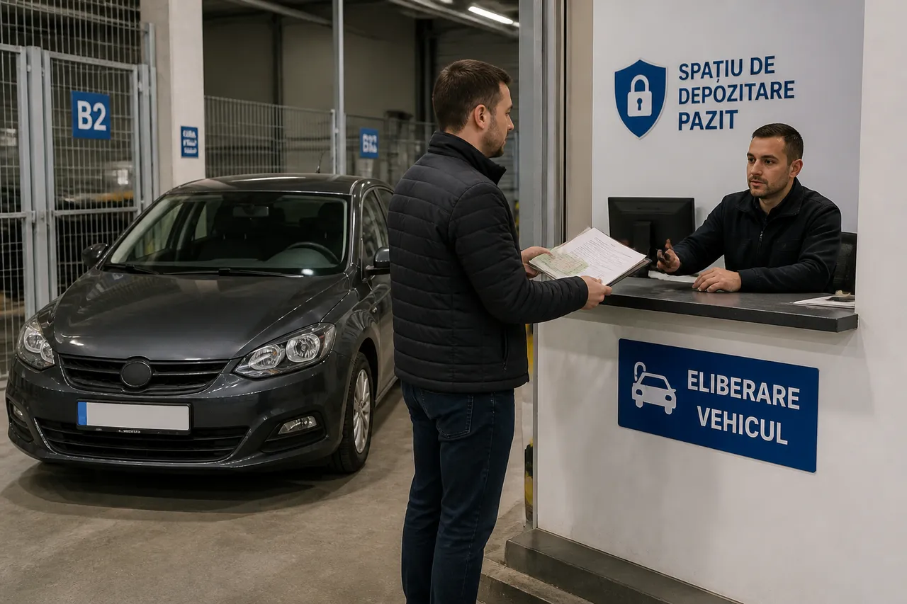 recuperarea mașinii ridicate în București acte și depozitare
