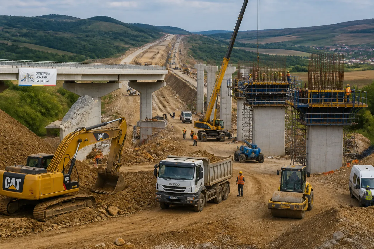 santier autostrada A7 lot constructie Romania
