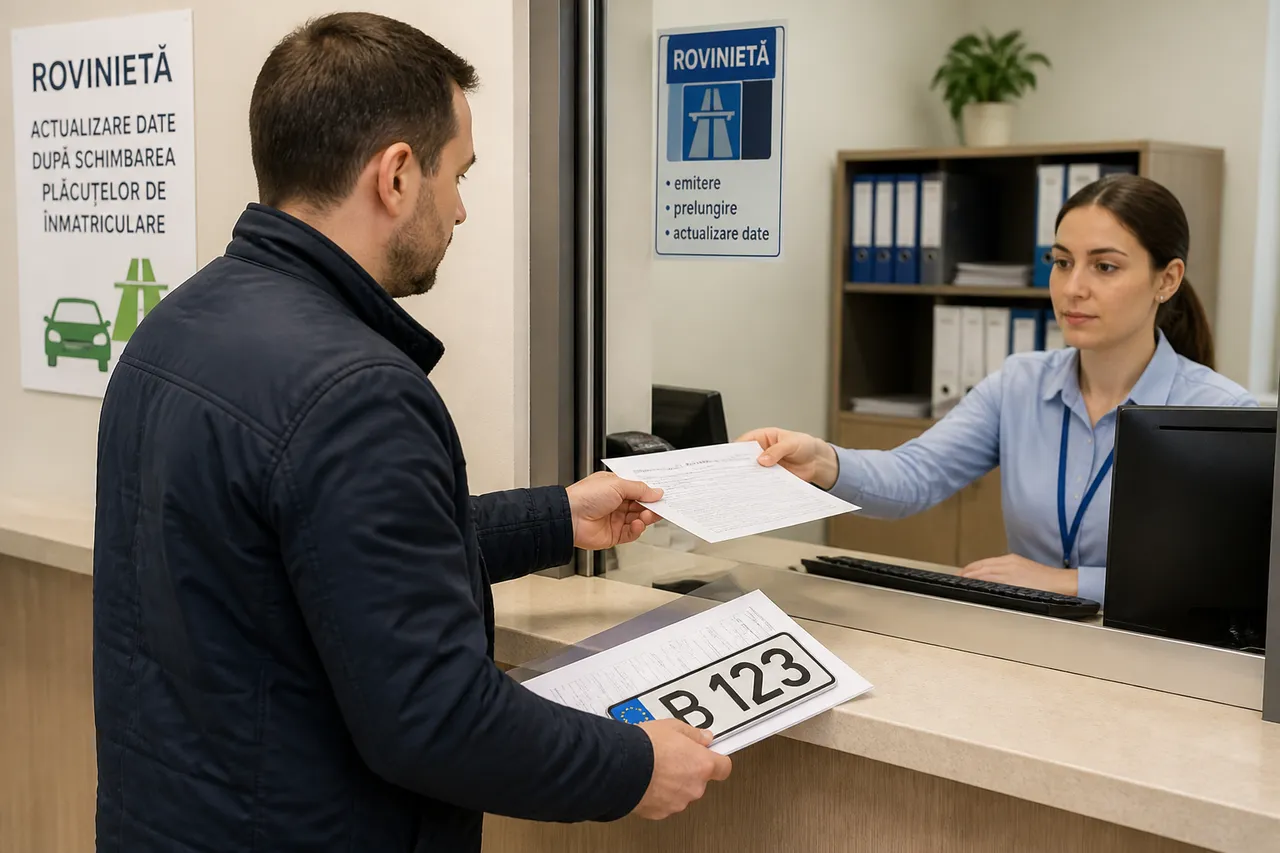 actualizare rovinietă la schimbarea numerelor
