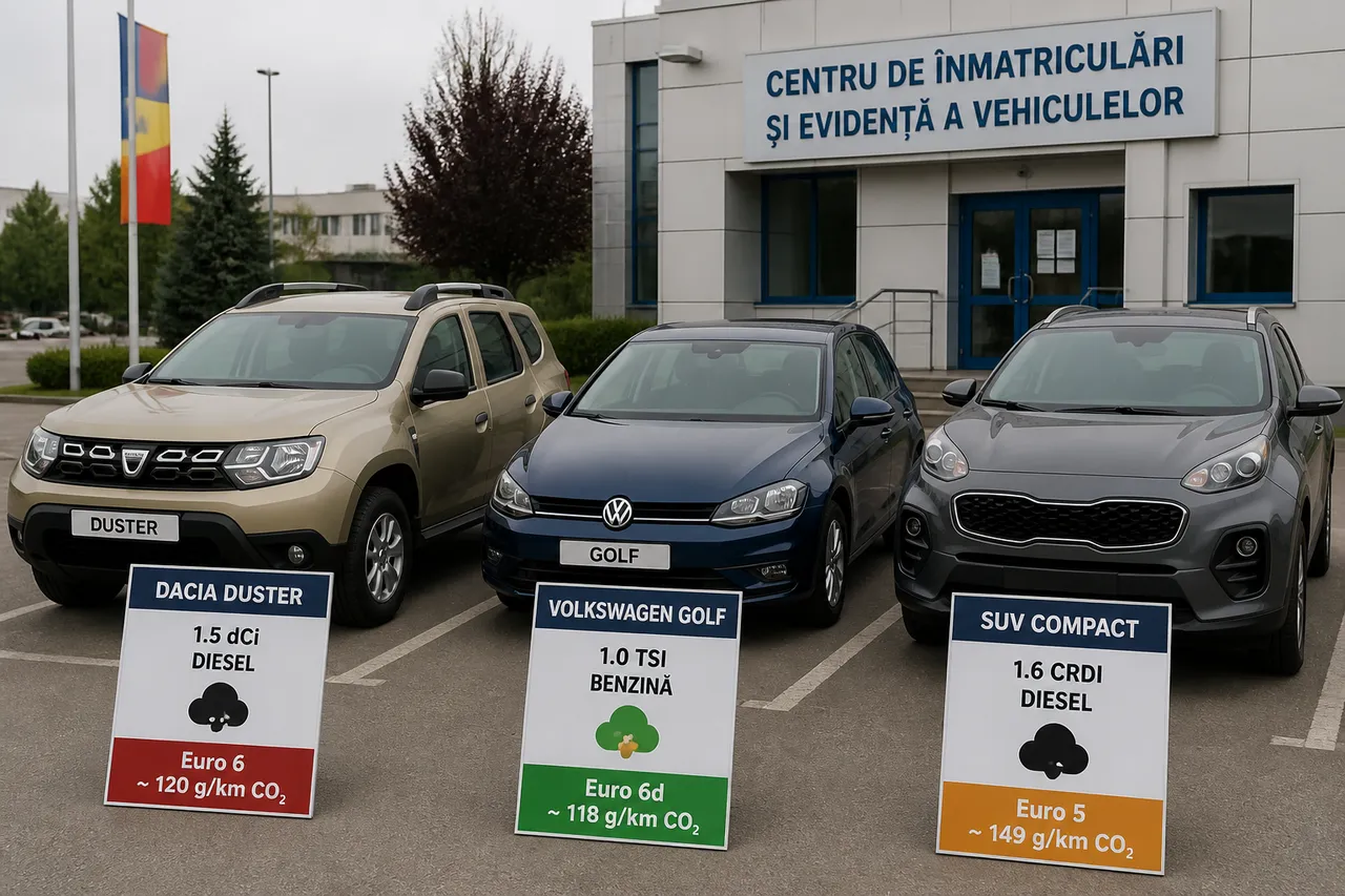 modele auto cu emisii și costuri diferite