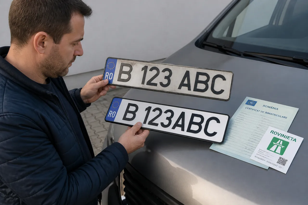 rovinieta după schimbarea numărului de înmatriculare