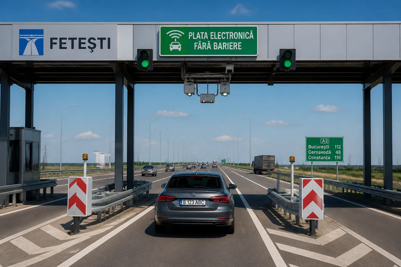 trecere fără barieră la taxa de pod Fetești
