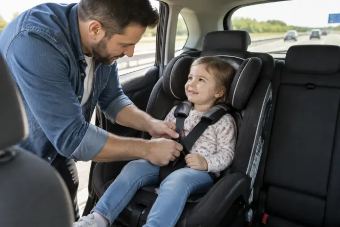 Transportul copiilor pe drumuri rapide cere scaunul potrivit și centura corectă